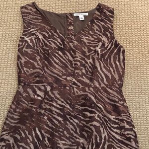 Banana Republic Zebra Print Dress 4p
